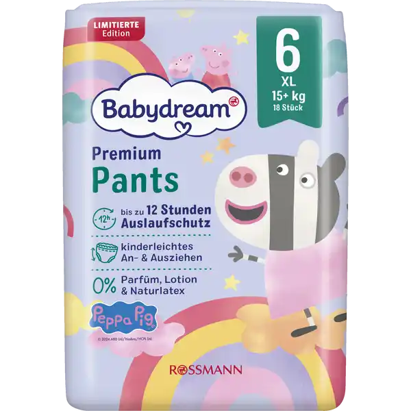 Premium Pants Gr. 6 XL, 15 kg+, 18 Stück Peppa Wutz Edition