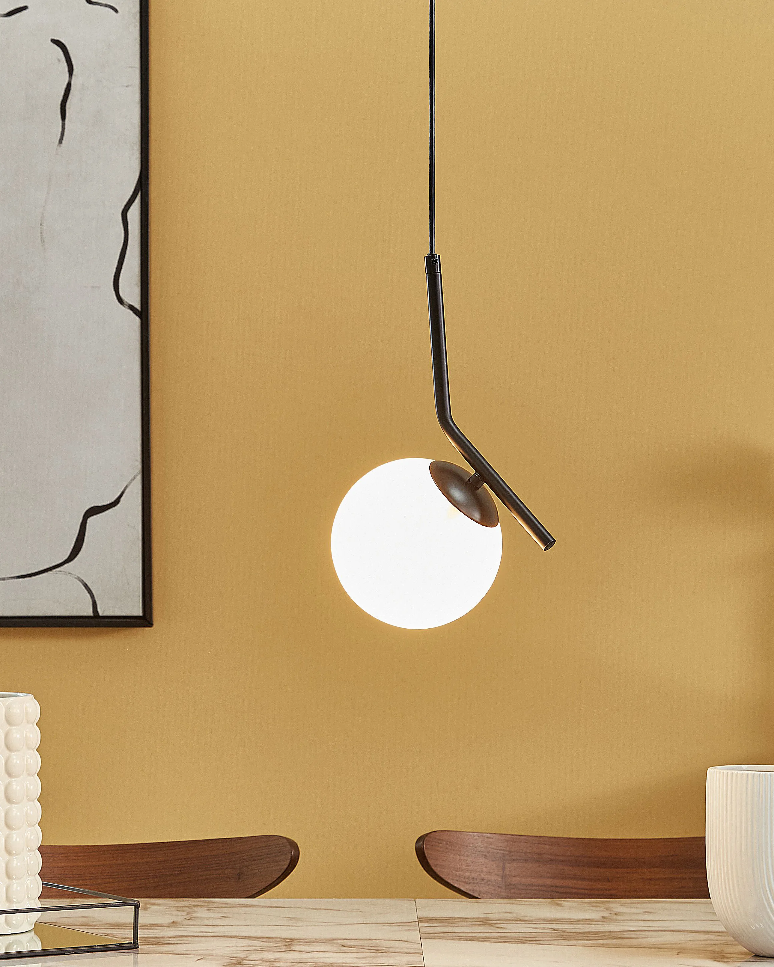 Hanglamp WAPITI Glas Zwart