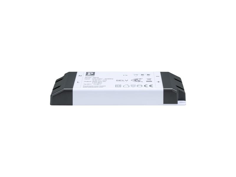 Paulmann Pro Power Supply Zubehör 230/24 V 60 VA Weiss Power Supply für professionelle 24 V ProStrip Silver und Gold