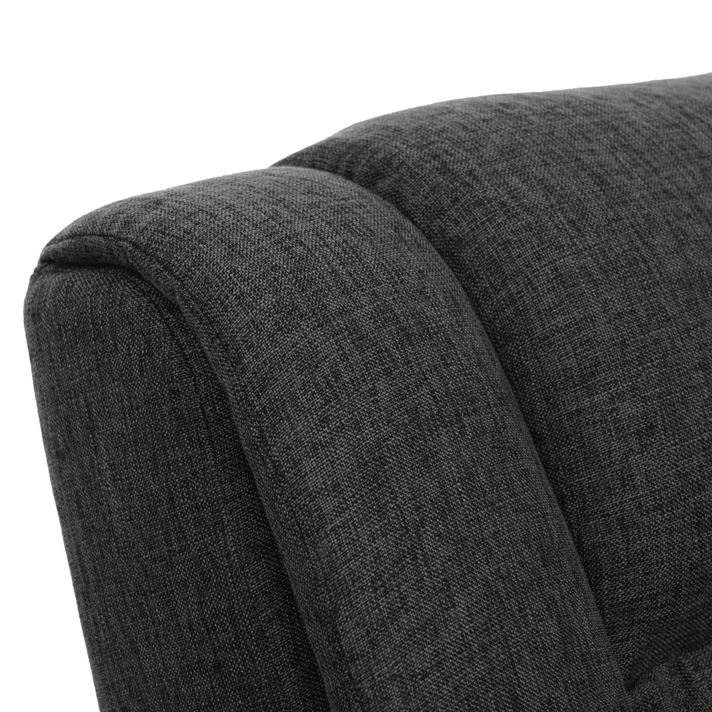 Fernsehsessel MCW-F23, Relaxsessel Liege Sessel, Stoff/Textil 102x79x96cm ~ grau inkl. Massage- und Wärmefunktion