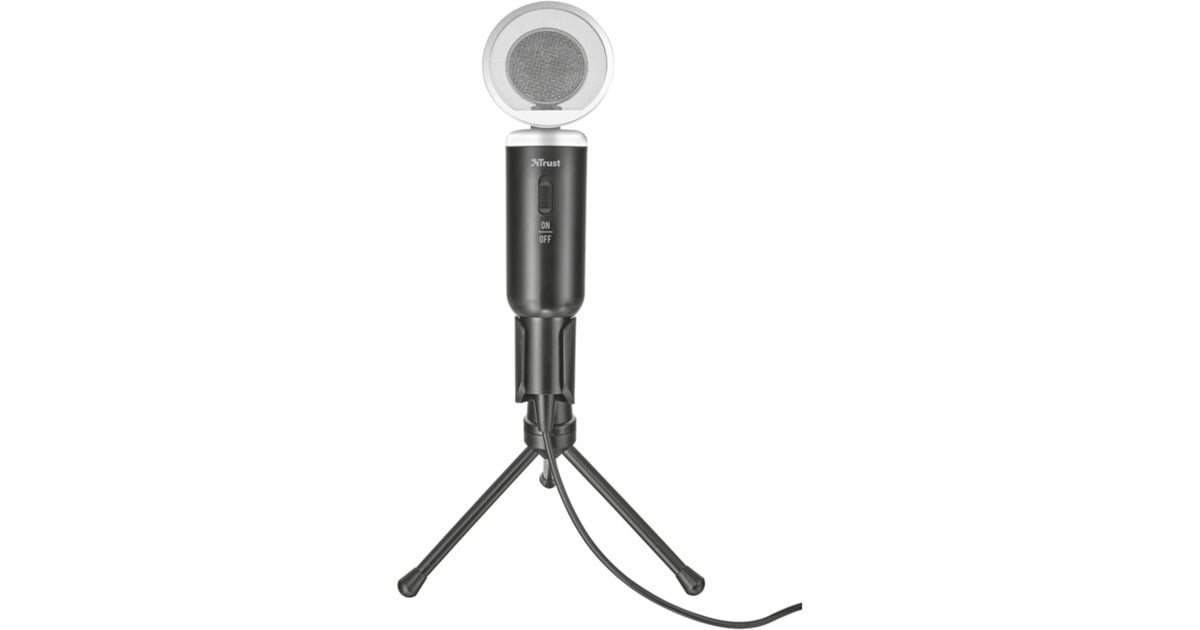 TrustMadell Desk Microphone microfoon  (Zwart/zilver, 21672)