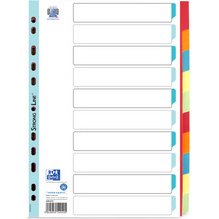 Intercalaires en carton, uni, format A4, couleur, 10