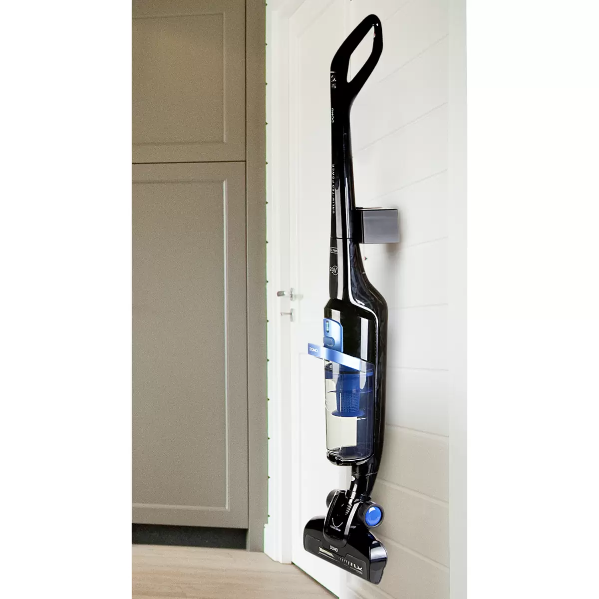 Akku Stielstaubsauger DO221SV Domo schwarz,blau