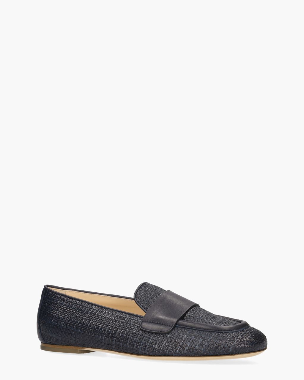 AGL Sheryl Raffia Donkerblauw Damesloafers