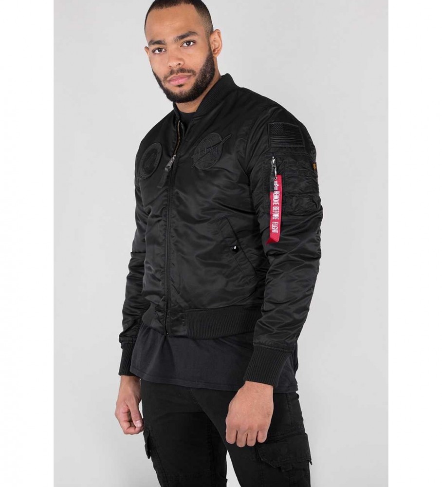 Jaqueta ALPHA INDUSTRIES MA-1 VF Nasa preta