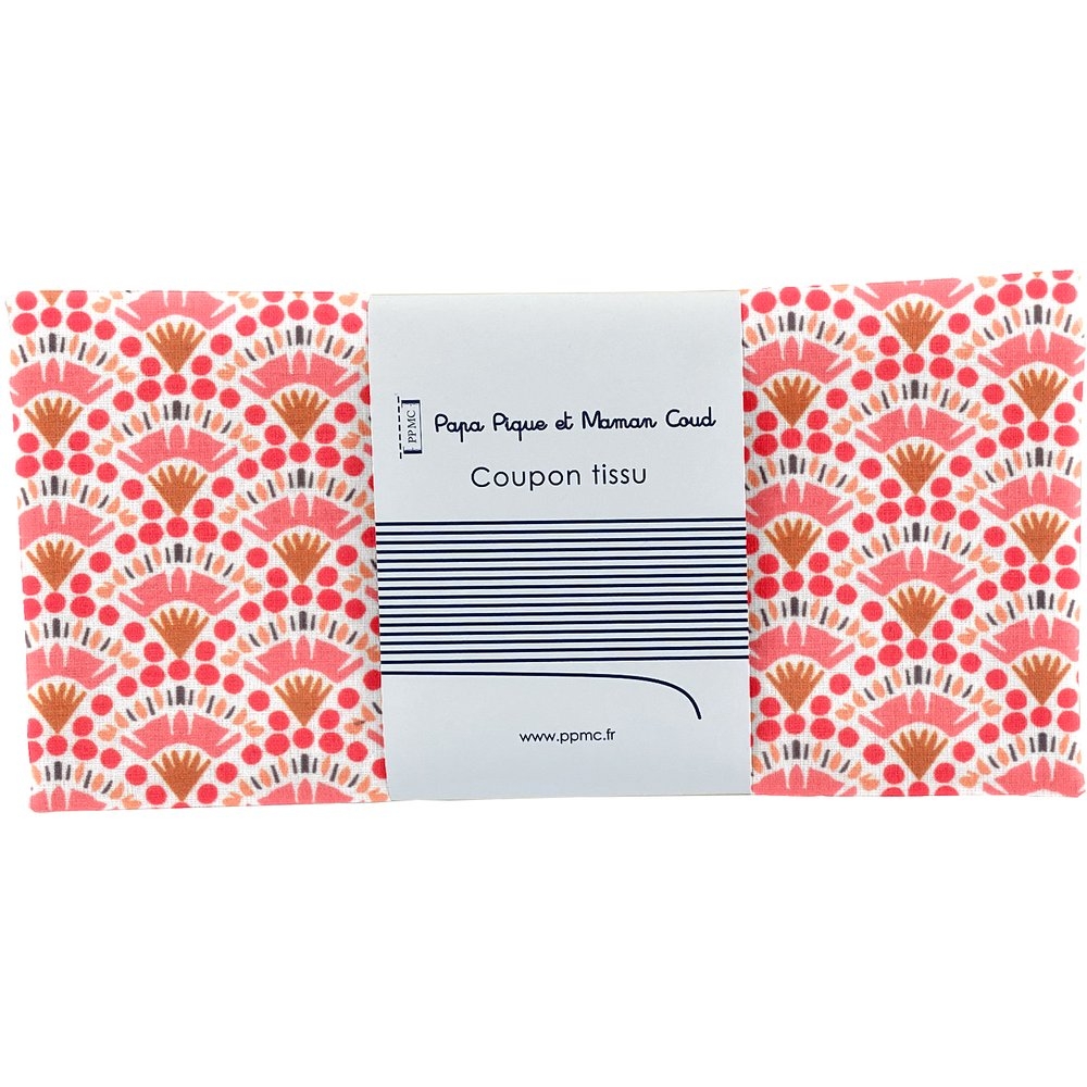 Coupon Tissu 50 Cm Éventail Rose Ex1050