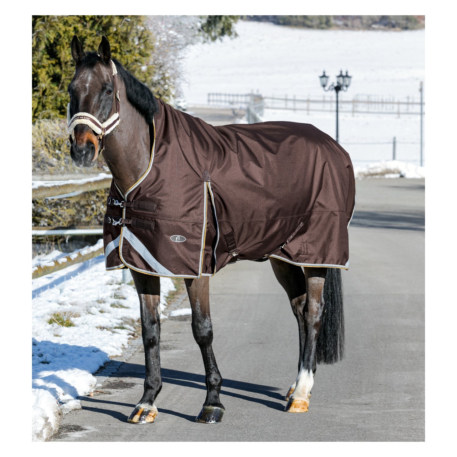 Cheval de Luxe Outdoordecke Avignon Highneck Fleece - chocolate