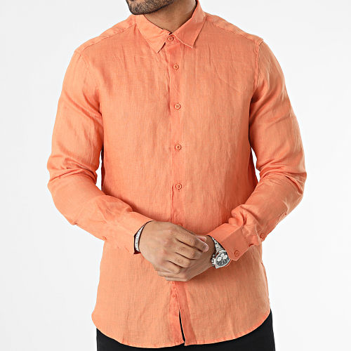 Chemise Manches Longues Orange
