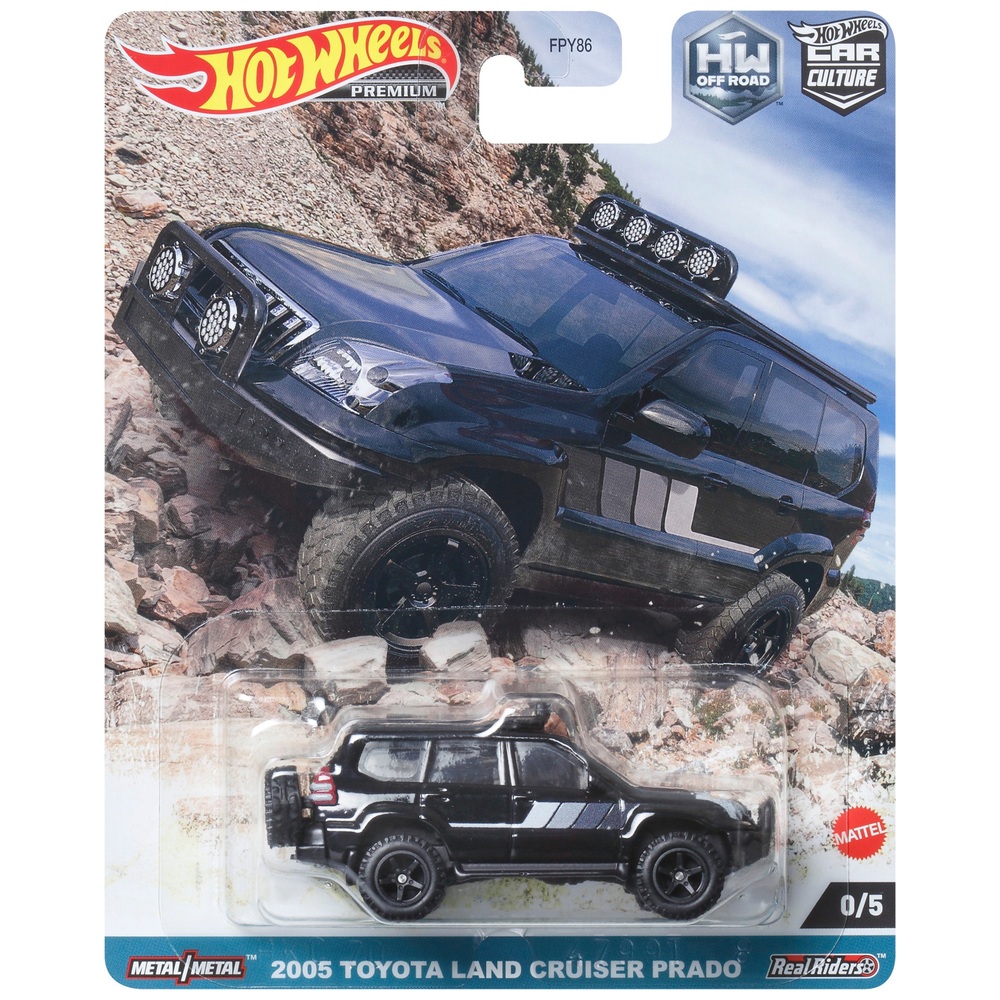 Hot Wheels Car Culture 2005 Toyota Land Cruiser Prado Fahrzeug mit Verfolgungsjagd