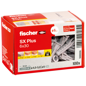 Fischer SX -plug 6x30mm 100 stuks