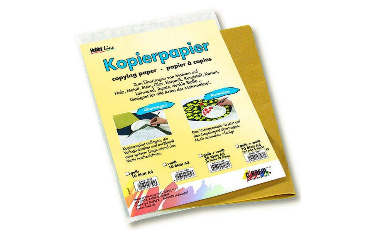 Kohlepapier 31 x 40 cm Weiss 10 StückPrägepapier; Spezialpapier zum Kopieren von Motiven auf div Material