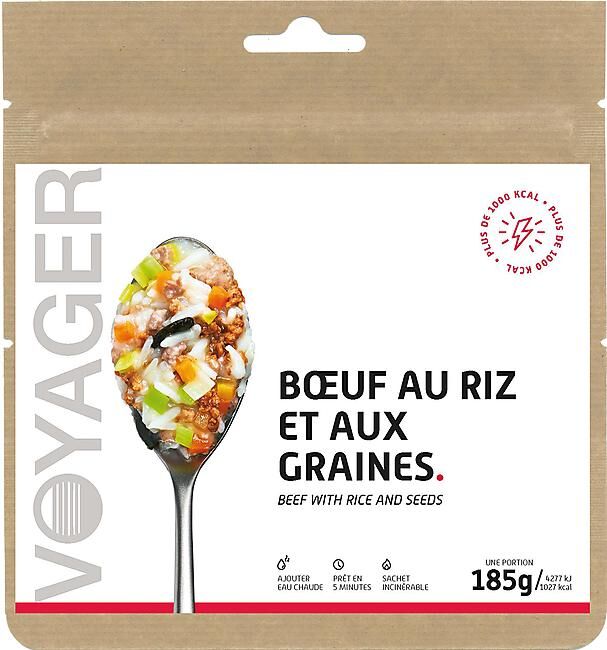 VOYAGER - BOEUF AU RIZ ET AUX GRAINES 1027 KCAL