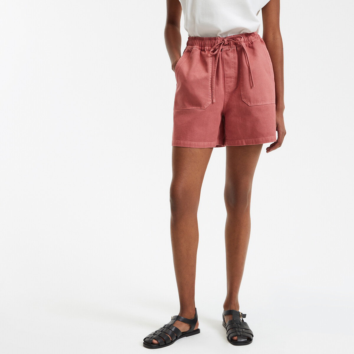 COLEÇÃO LA REDOUTE<br>Shorts de algodão com cintura elástica