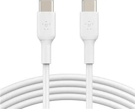 Belkin BoostCharge - USB-kabel - 24 pin USB-C (han) til 24 pin USB-C (han) - 2 m - hvid