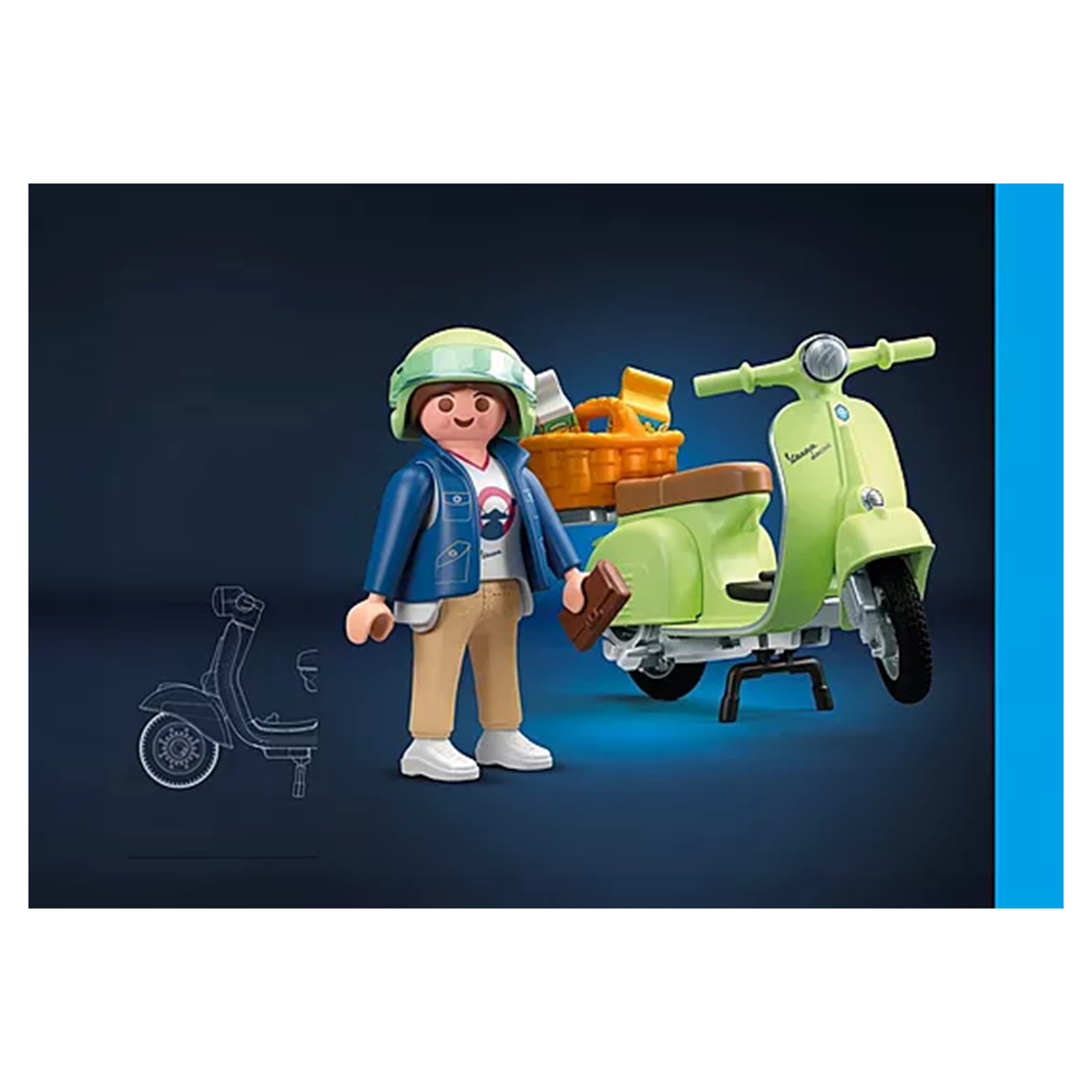 (20-tlg. Set) Vespa Kinder Spielzeug Roller Bricks Elemente (71621) - 1969 Vespa 150 Sprint Veloce / Hellgrün
