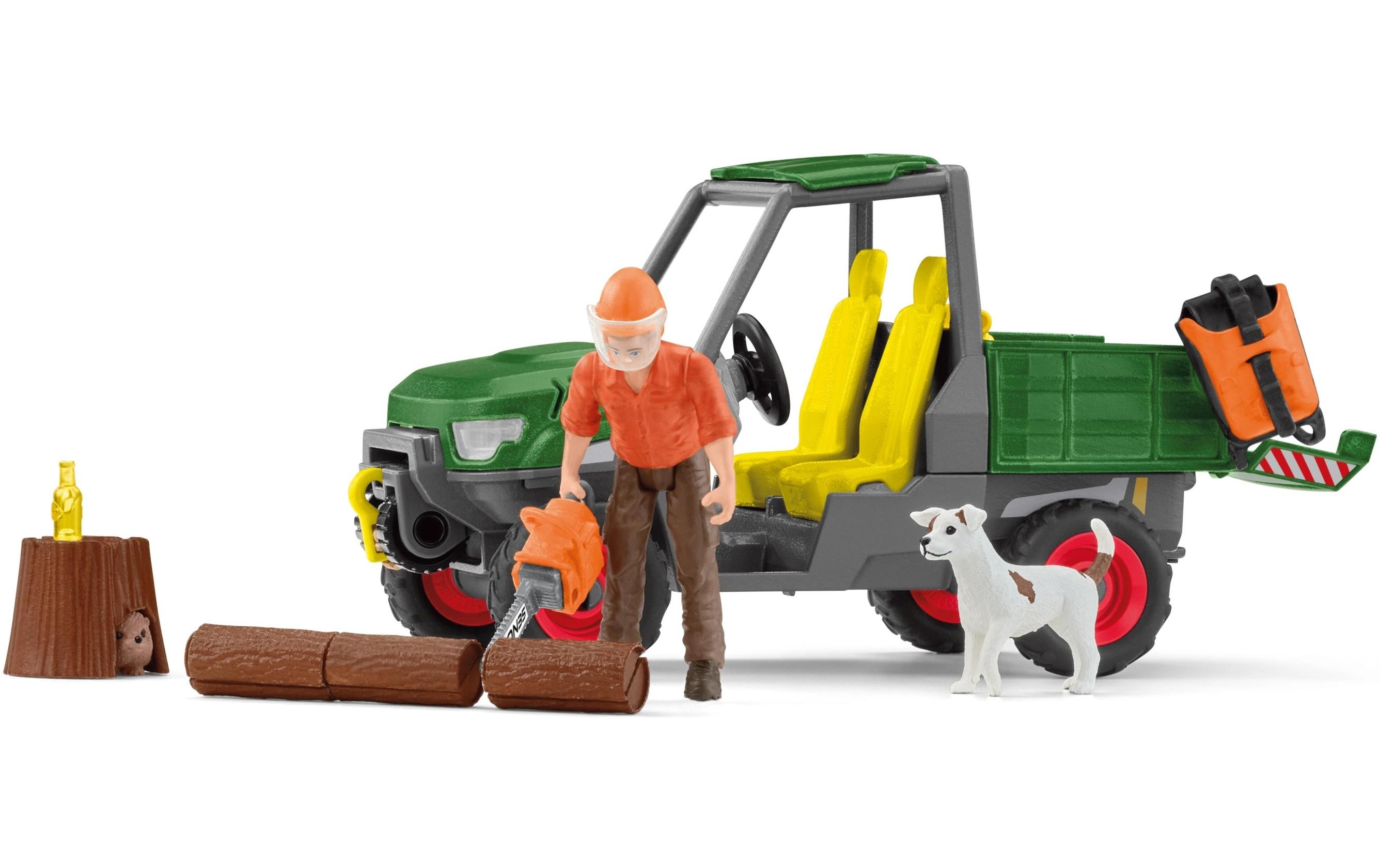 Spielfigurenset Farm World Waldbauer mit FahrzeugTraktor-Spielset mit 49 Teilen