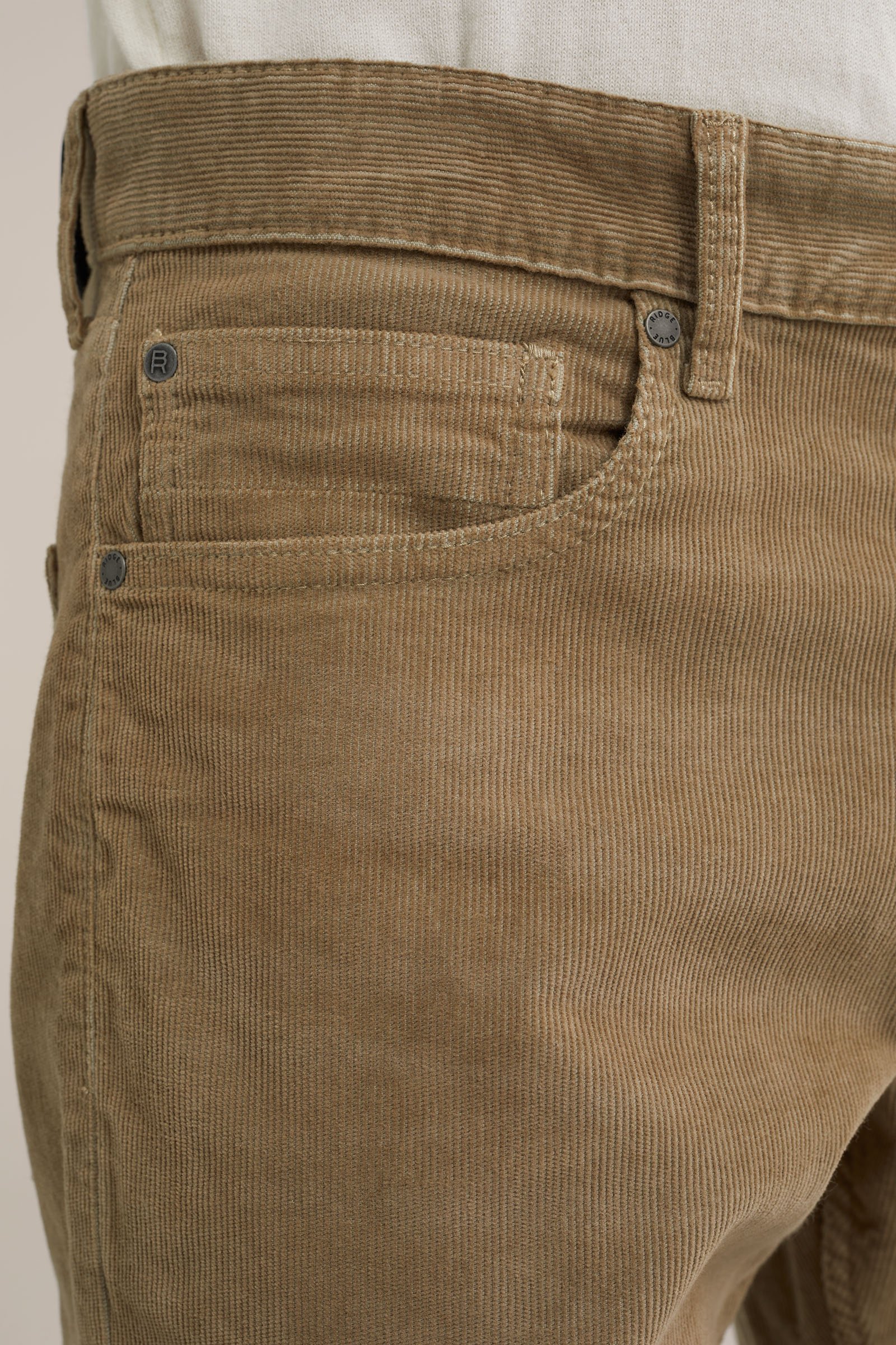 regular fit 5-pocket broek van corduroy Blue Ridge Beige