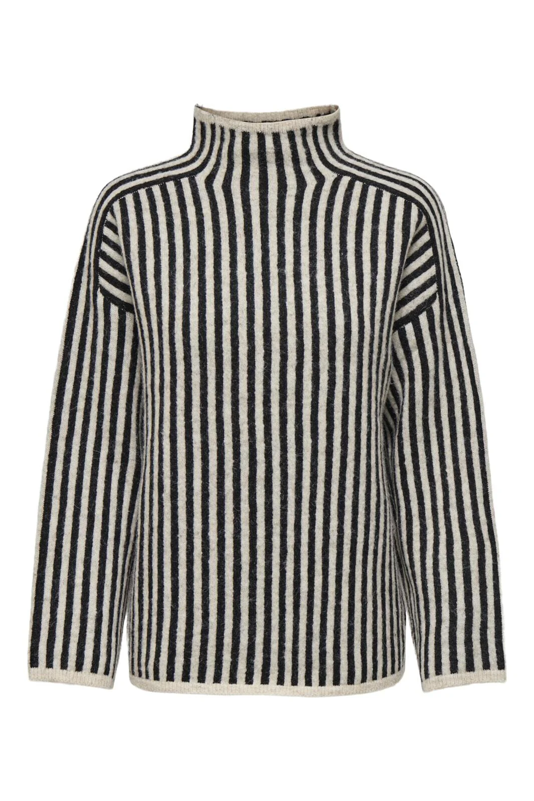 Only Onlgro Life Ls Stripe High Neck Knt