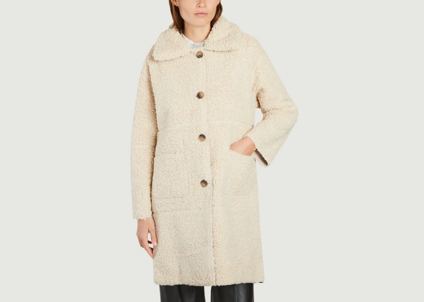 Manteau long réversible effet fourrure Elho Suncoo