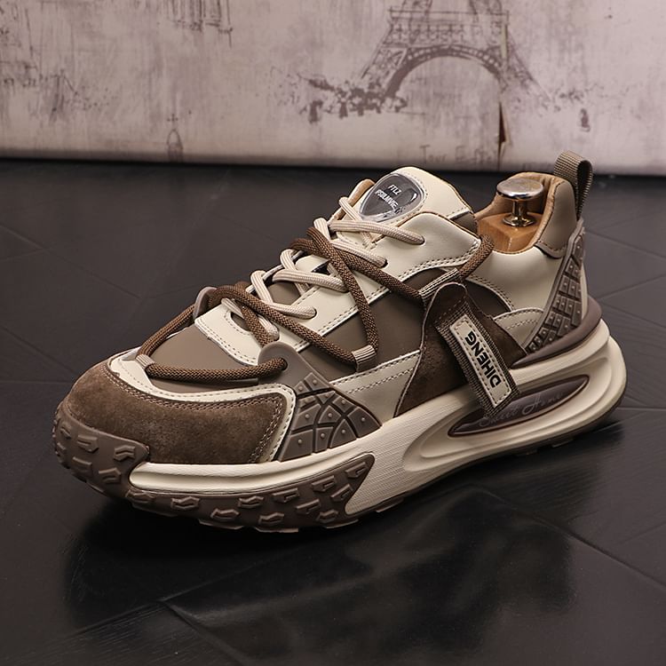 Mr Ozera - Tweekleurige platform sneakers