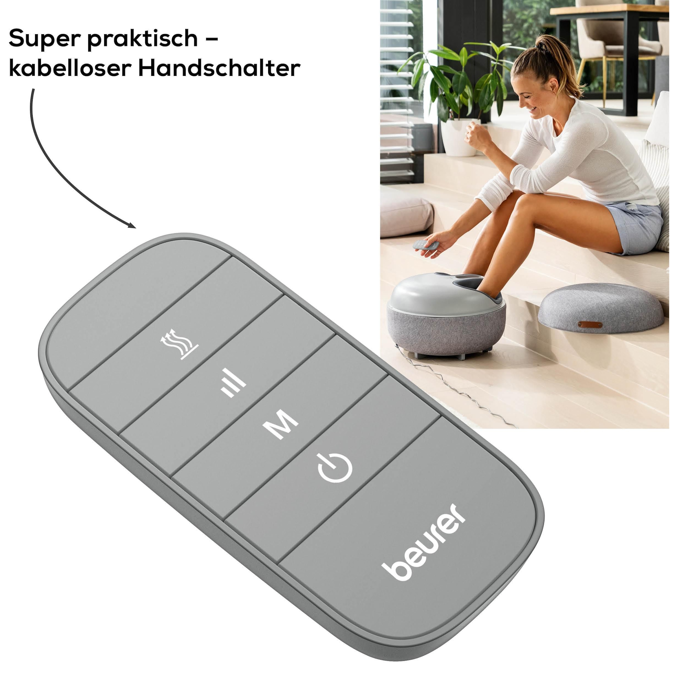 BEURER Shiatsu-Fussmassagegerät »FM 120 2-in-1: stylischer Hocker und Massagegerät« Mit Luftkompressionsmassage und Shiatsu-Massage, inkl. Wärmefunktion