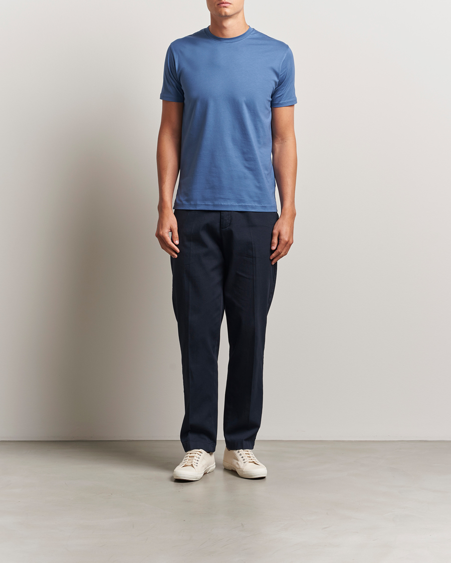 Sunspel Riviera Midweight T-Shirt Soft Denim