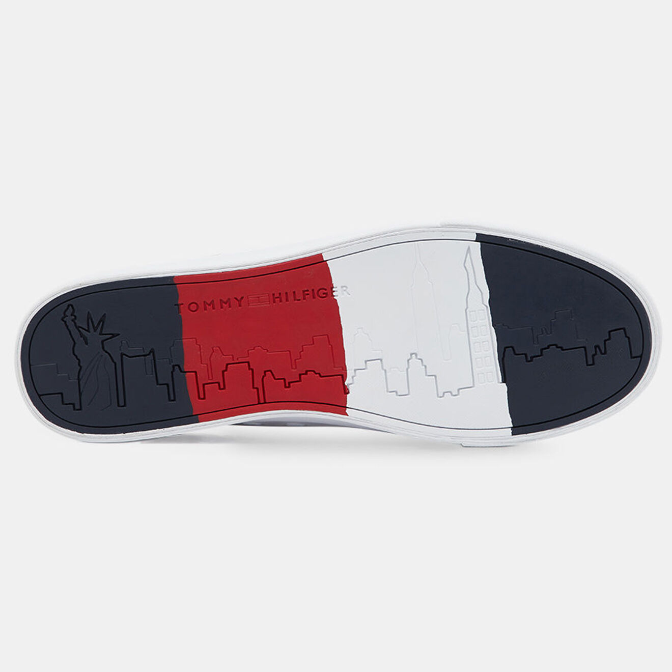 Tommy Hilfiger Baskets en Cuir Rayures bleu marine