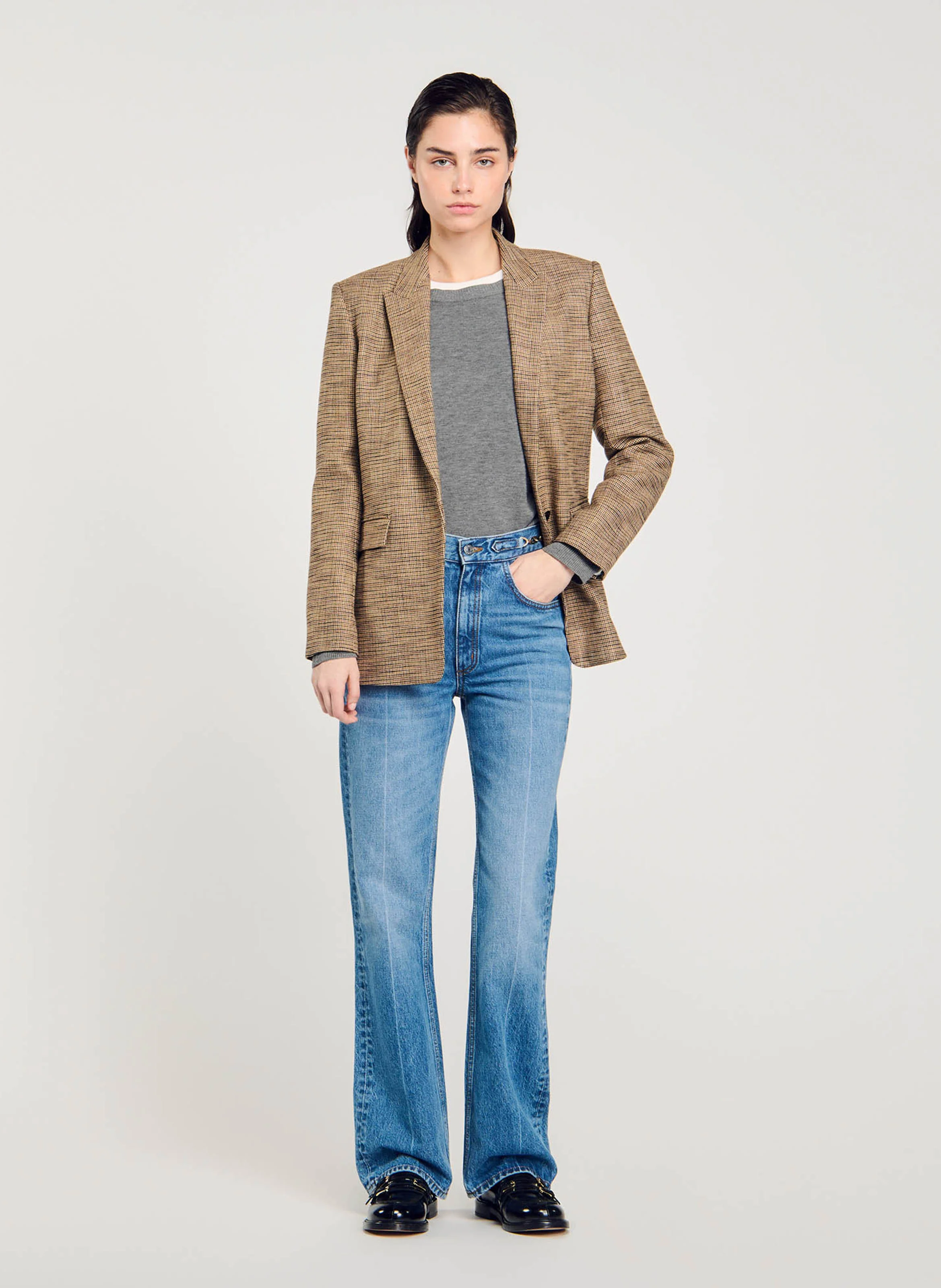 Jean droit en coton | Bleu