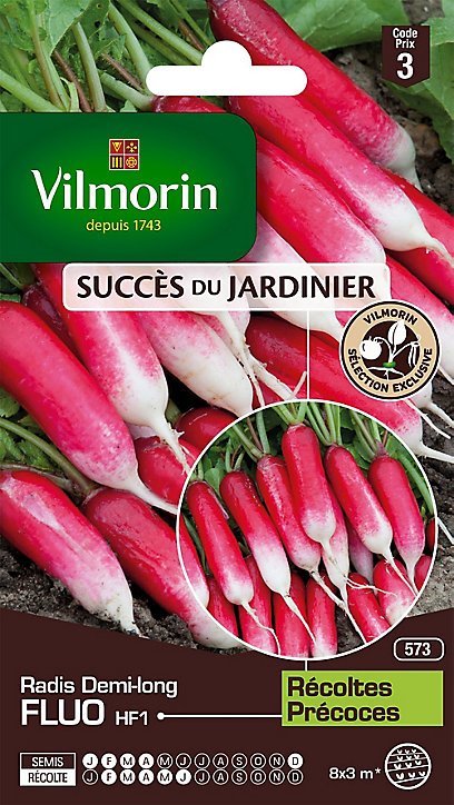 Graines de Radis Fluo Hybride F1 Vilmorin