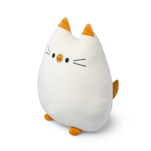Almofada Sweet Kitty em formato de gatinho, branca