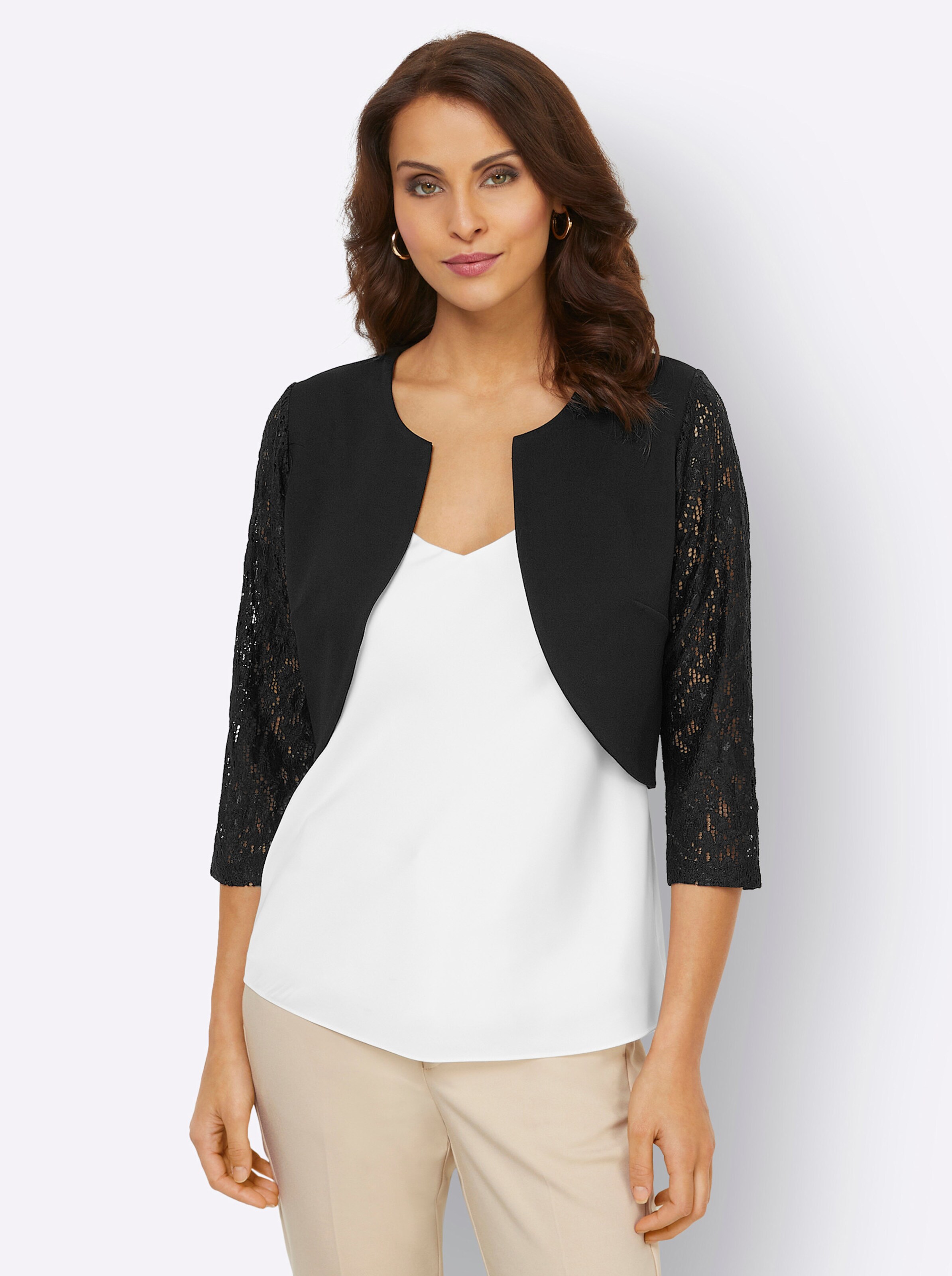 Shirtjacke in schwarz