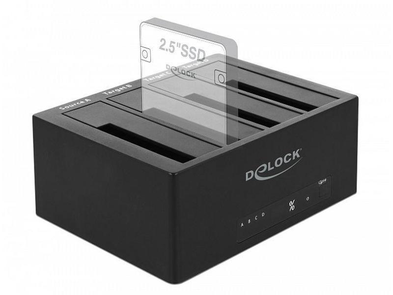 Delock Docking- und Klonstation 64063  für 4x SATA HDD / SS Dockingstation für vier 2,5