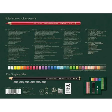 Faber-Castell Polychromos & Pitt Graphite Matt Geschenkset, 40er