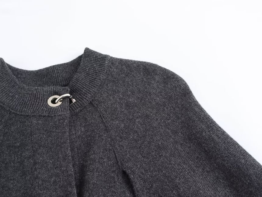 Starsavvy - Melange Hoop Accent Knit Cape