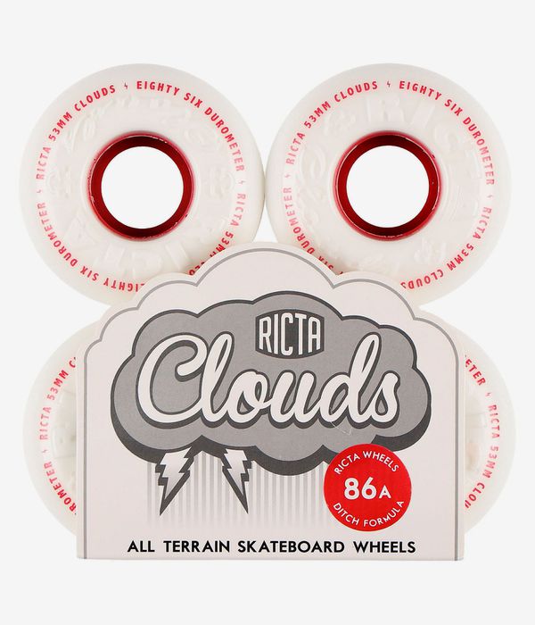 Ricta Clouds Rollen (white red) 53mm 86A 4er Pack