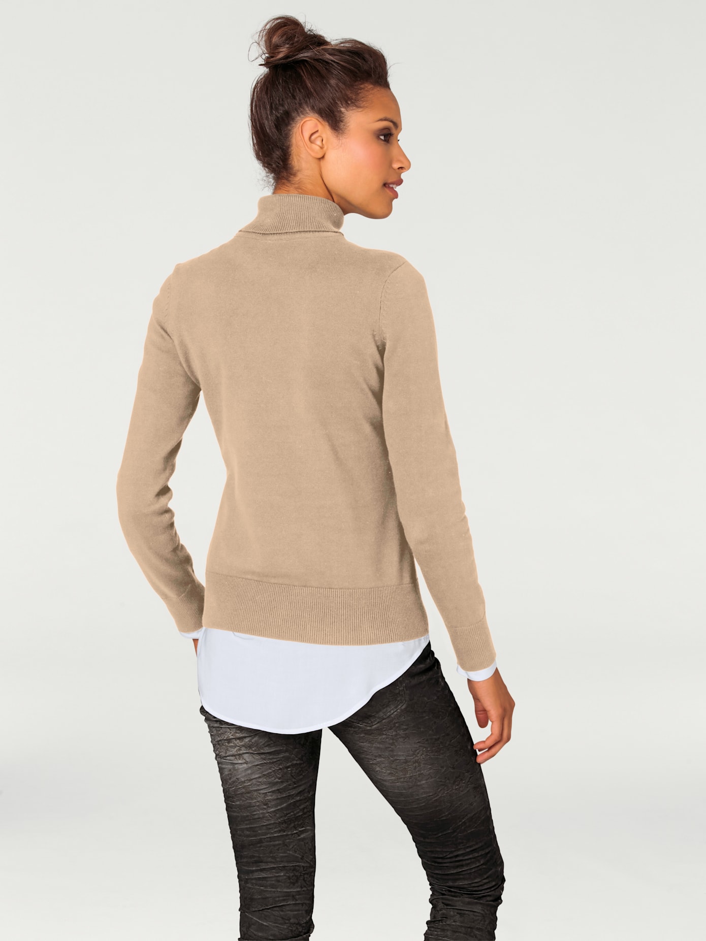 Pull à col roulé superbe basique facile à associer
