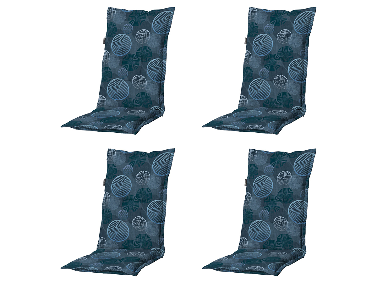 Madison Circle blue Tuinstoelkussen - Set van 4