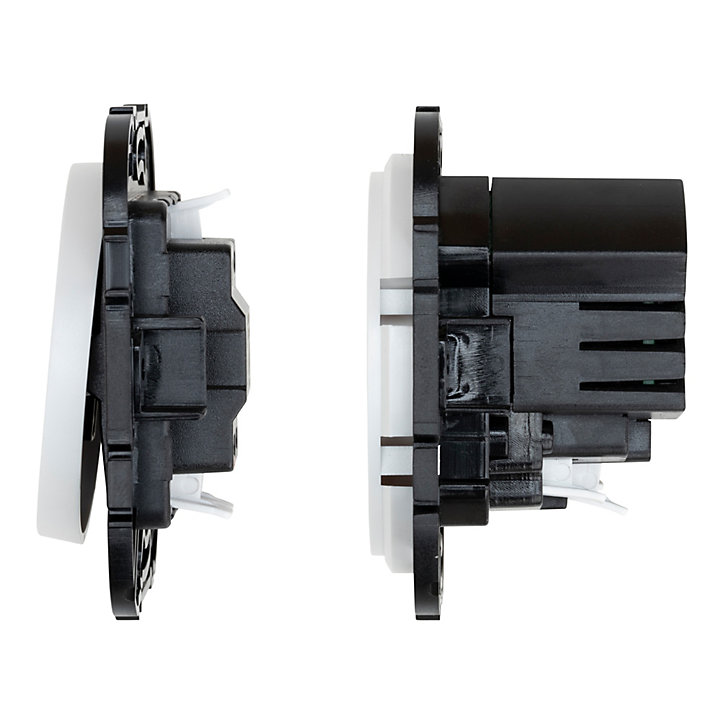 Ensemble 2 interrupteurs + 1 prise avec terre affleurante + 1 prise USB-A+C Jacobsen Espen aluminium composable