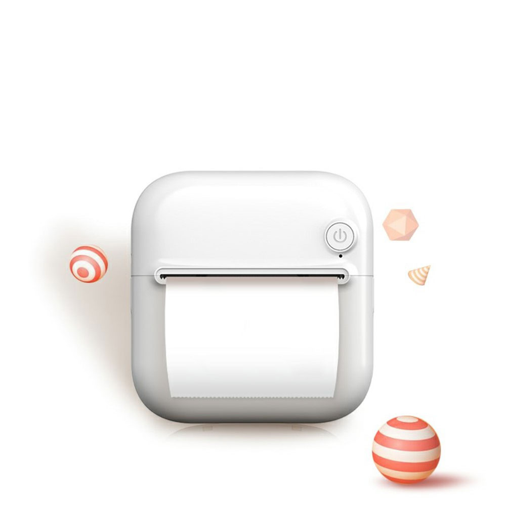 Tragbarer Sofortbild Bluetooth 5.1 Smartphone Drucker für iOS/Android - Weiss