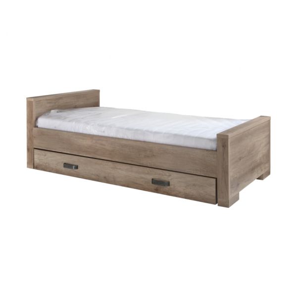 Kidsmill Brent Kinderkamer Oldwood | Bed 90 x 200 cm   Bureau   Kast 3-Deurs