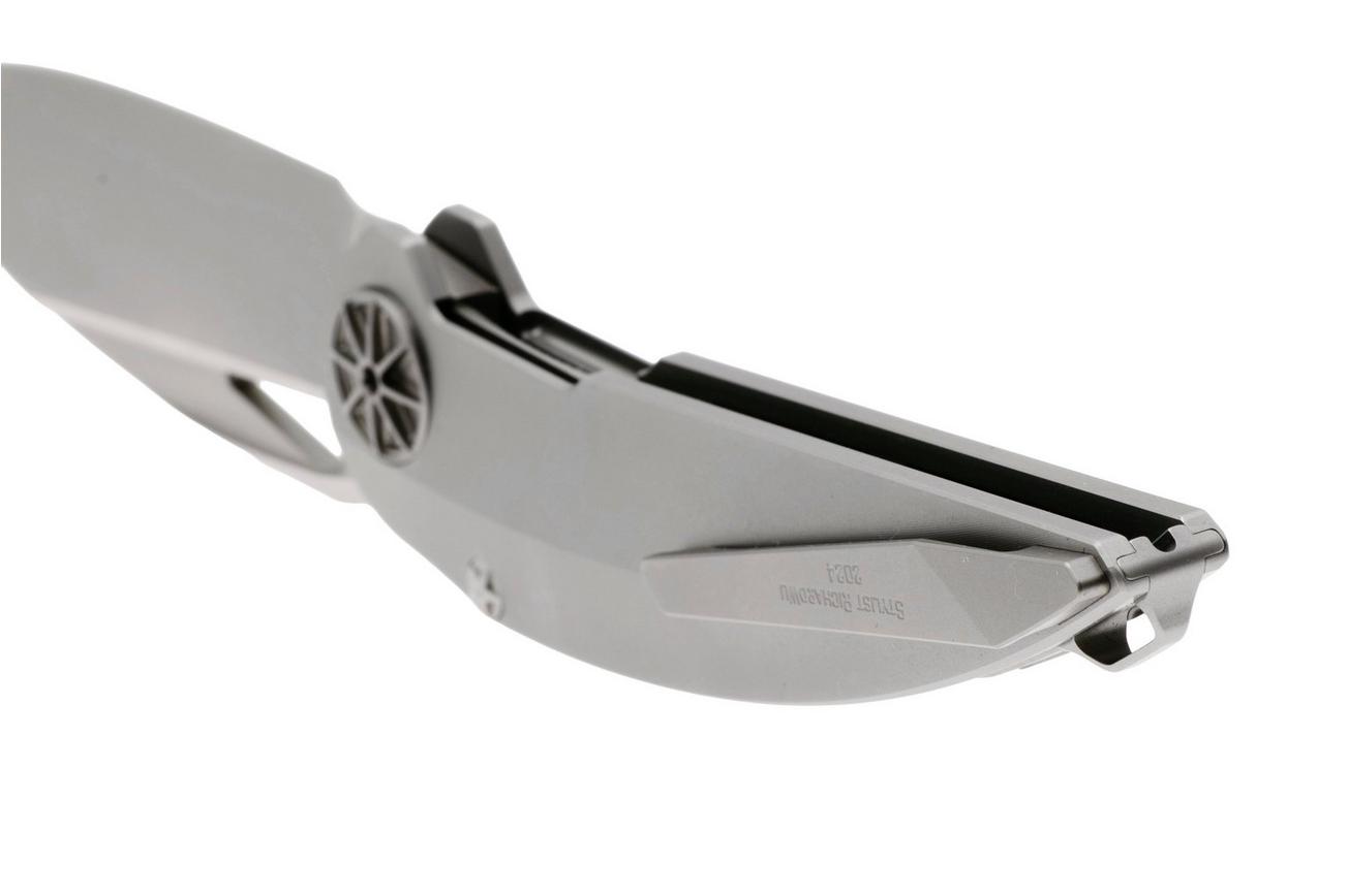 Rike Knife Tissot 2 Bead Blasted Böhler M390, Titanium, zakmes