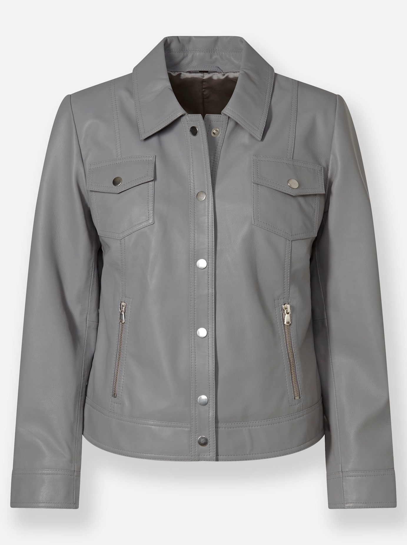 heine Lederjacke ohne Kapuze