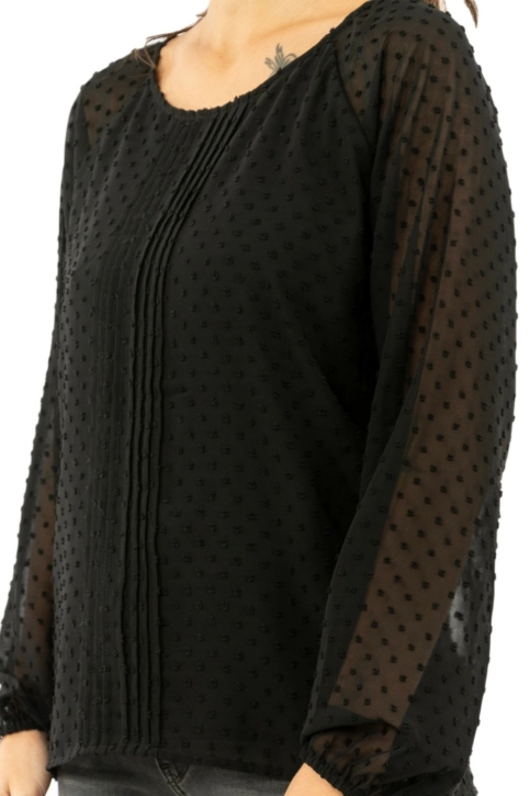 tee shirt manches longues geisha 93802-10 000999 - black