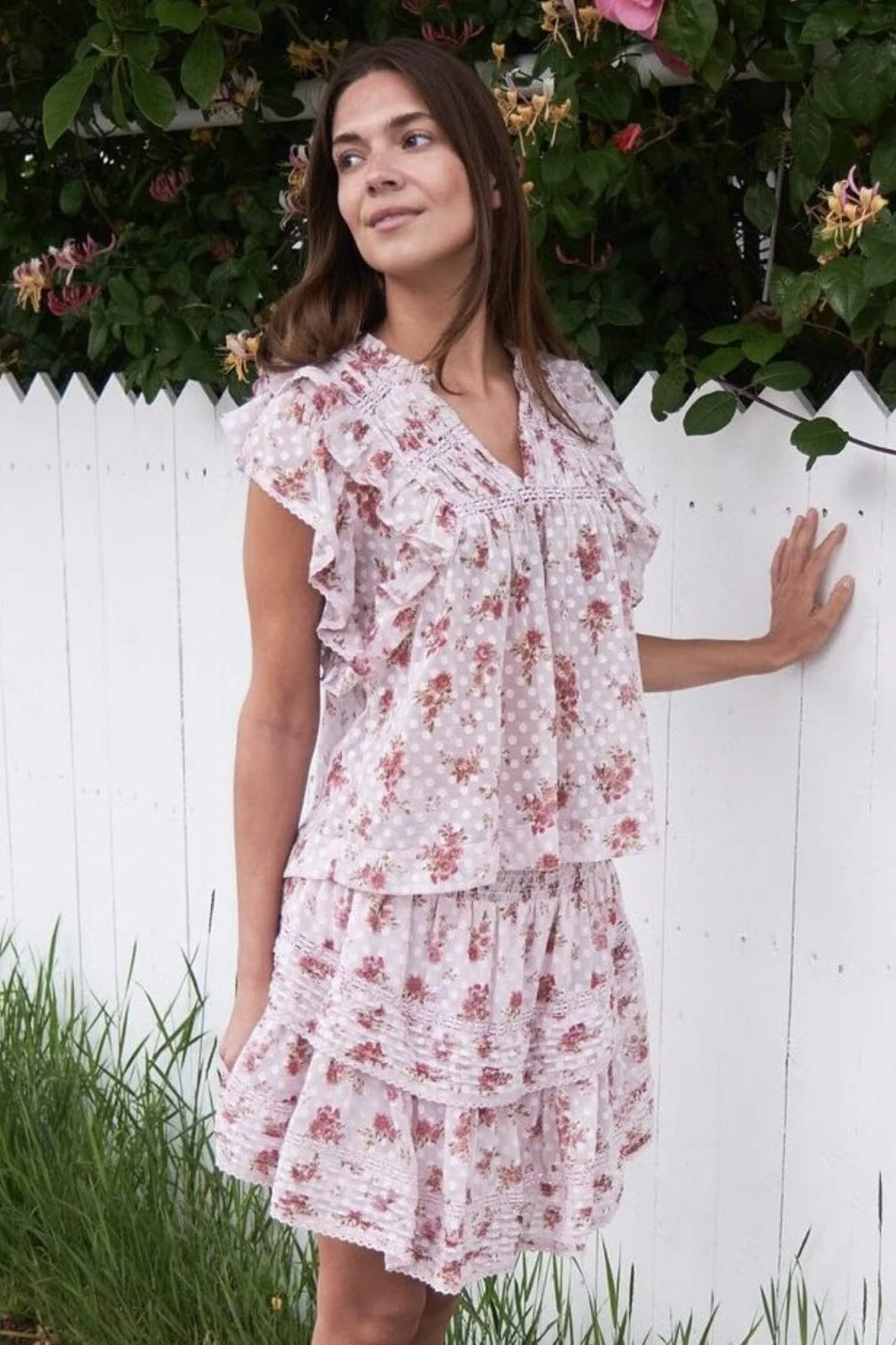 Neo Noir Kenia Dreamy Rose Skirt