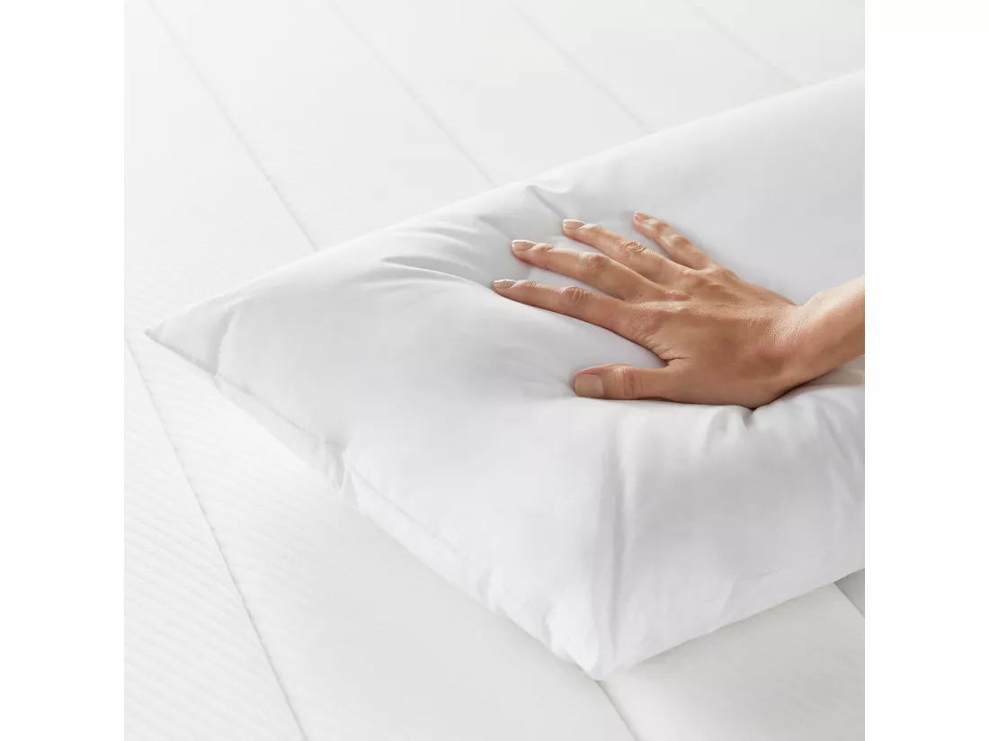 Oreiller en fibre avec gel, tissu extérieur en coton, très doux