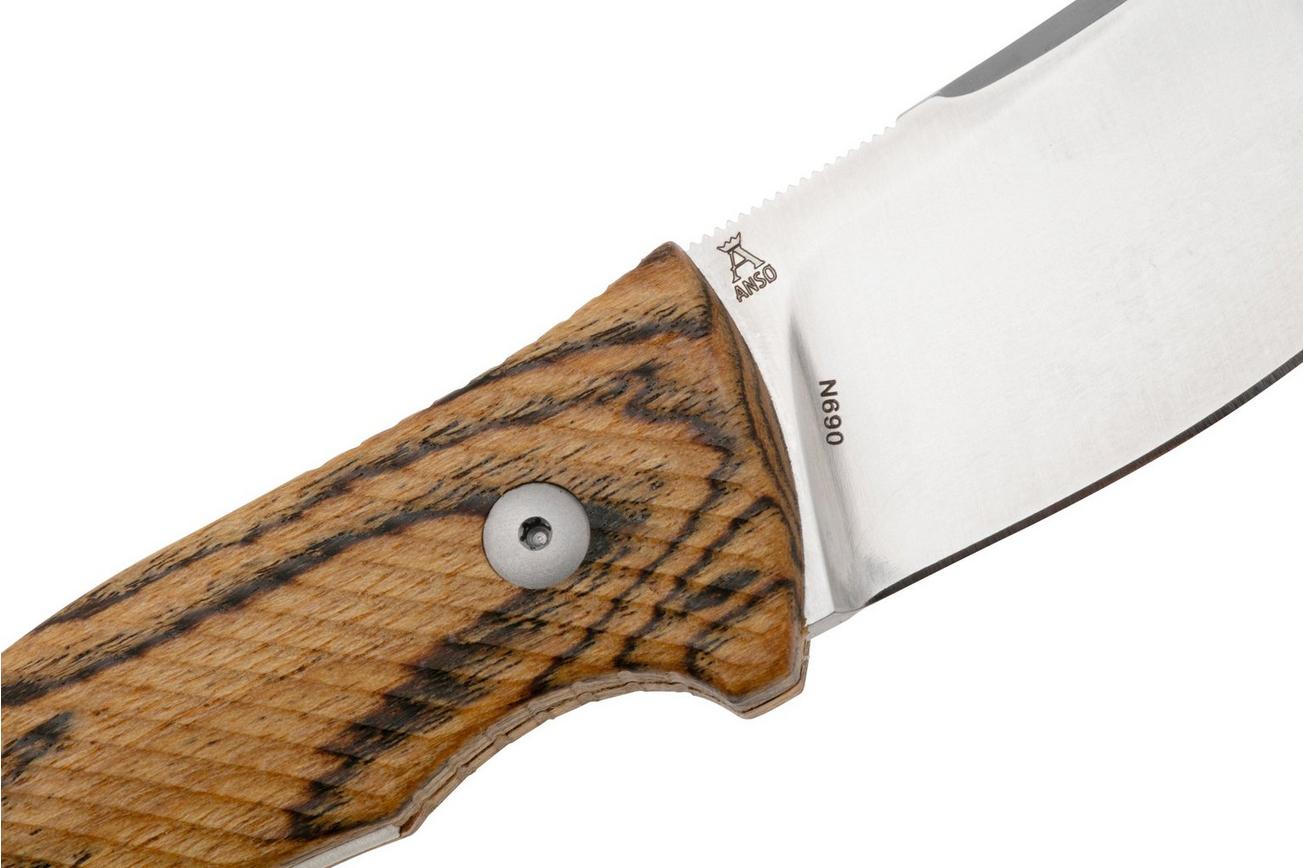 Viper Nordlys VT4046BC Satin, Bocote Wood, vaststaand mes, Jens Anso design
