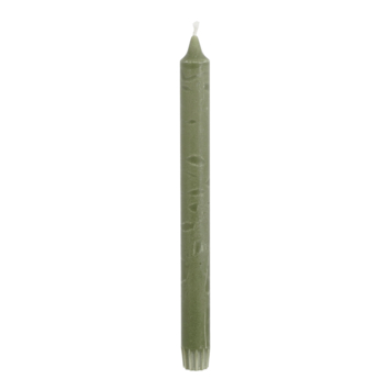 Dinerkaars stearine d.groen 6 stuks - h24xd2,2cm