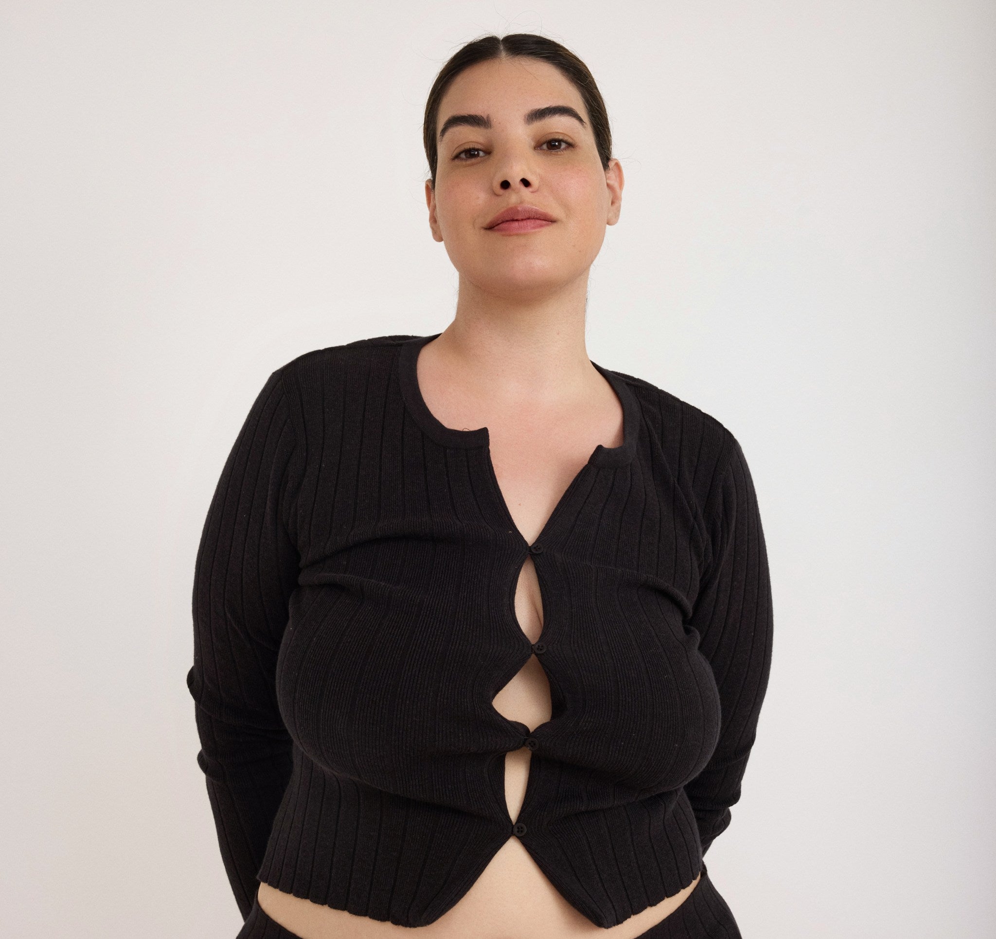 COTTON<br>Soft Knit Rib Cardigan