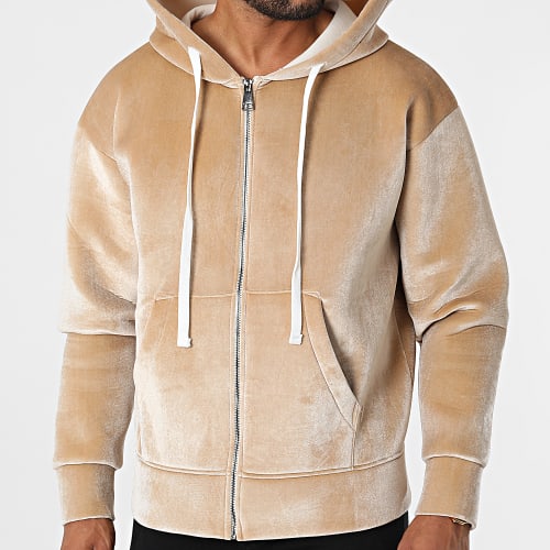 Sweat Zippé Capuche UY894 Beige