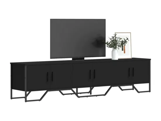 Meuble TV noir 180x34x41 cm bois d'ingénierie